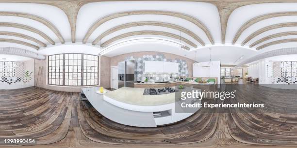 modern open plan office interior - 360 stock pictures, royalty-free photos & images
