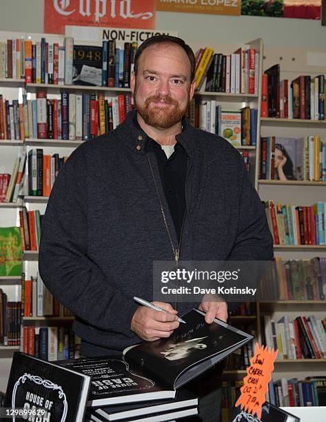 John Carter Cash promotes the new book "House of Cash" at Bookends Bookstore on October 21, 2011 in Ridgewood, New Jersey.