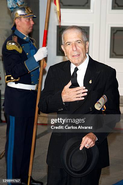 Canadian singer Leonard Cohen attends the "Prince of Asturias Awards 2011" ceremony at the Campoamor Theater on October 21, 2011 in Oviedo, Spain.