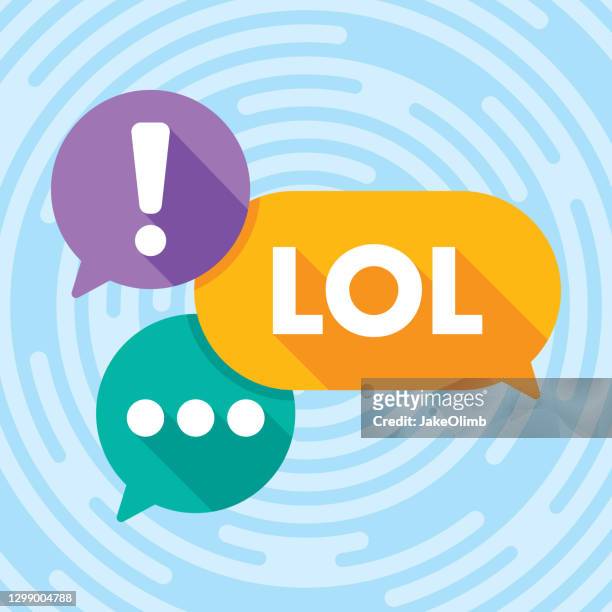 text message speech bubbles flat 1 - meme icon stock illustrations
