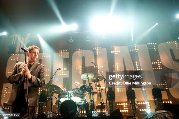 Terry Hall and John Bradbury of The Specials perform onstage at Nottingham Capital FM Arena on October 21, 2011 in Nottingham, United Kingdom.