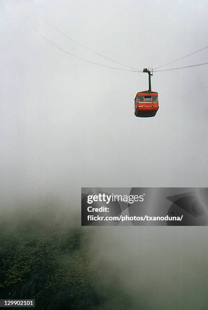 red cable car - mérida venezuela stock pictures, royalty-free photos & images
