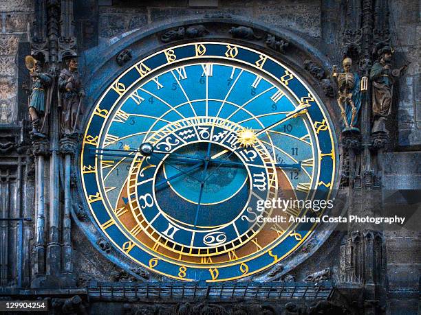 astronomical clock - astronomical clock prague stock pictures, royalty-free photos & images