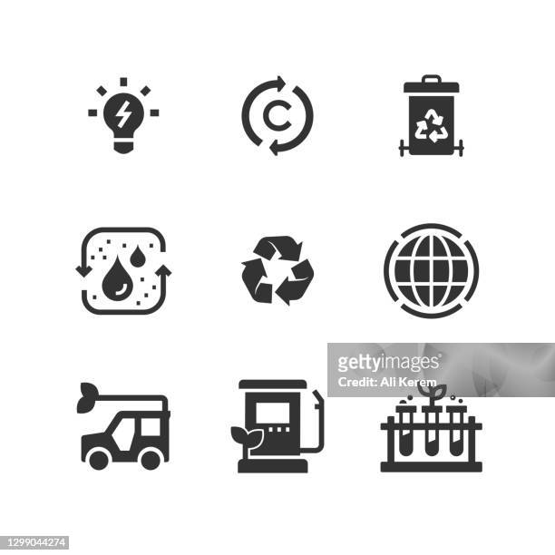 ecology icons - filling stock illustrations