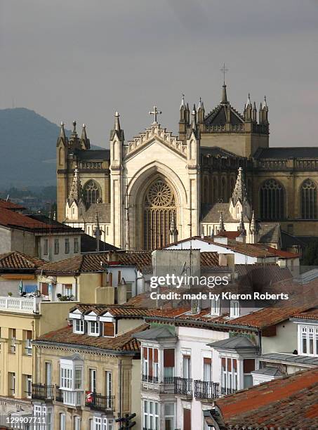 cathedral of mary immaculate, vitoria - vitoria spain stock pictures, royalty-free photos & images