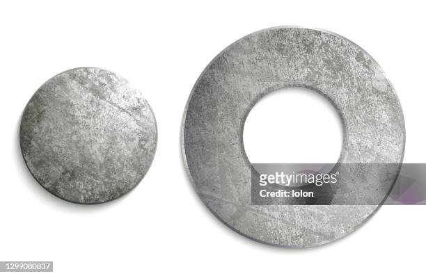 weathered bolt and washer - iron metal stock illustrations