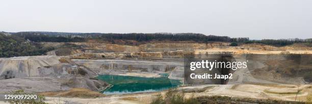 former limestone quarry on the sint-pietersberg in maastricht - maastricht stock pictures, royalty-free photos & images