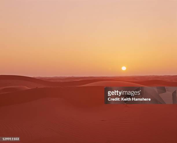 The sun low on the horizon in the Algerian desert, 1973.