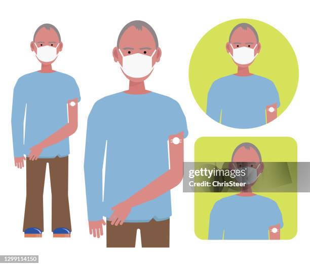 covid-19 vaccine - nhs nurse stock illustrations