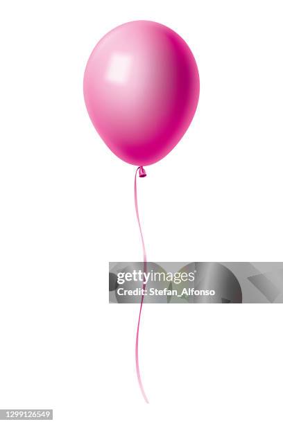 pink party balloon - 2021 balloons stock illustrations