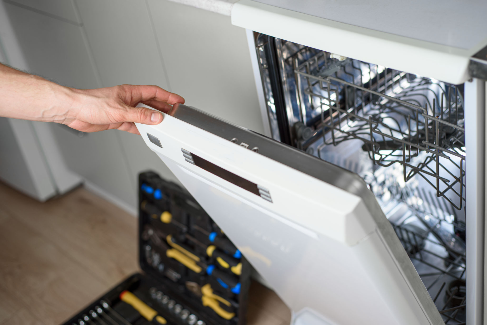 fixing dishwasher