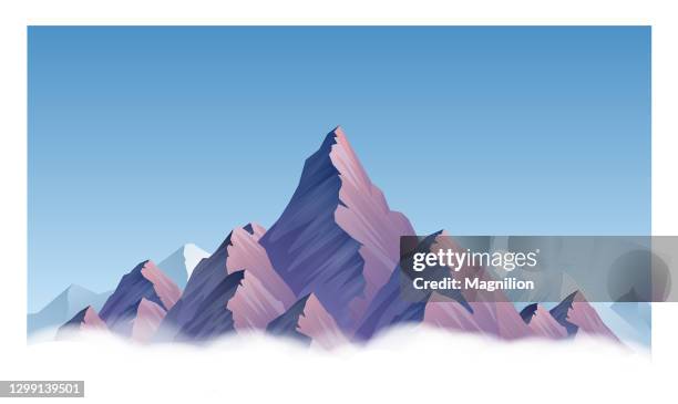 mountain range - mountain peak stock illustrations