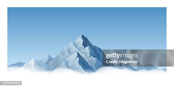 mountain range - relief carving stock illustrations