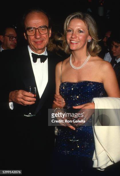 Rupert Murdoch and Anna Murdoch attend 70th Anniversary Party for Forbes Magazine at Timberland Estates in Far Hills, New Jersey on May 28, 1987.