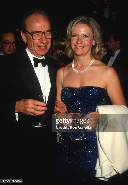 Rupert Murdoch and Anna Murdoch attend 70th Anniversary Party for Forbes Magazine at Timberland Estates in Far Hills, New Jersey on May 28, 1987.
