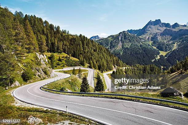 winding mountain path - alto adige italy ストックフォトと画像