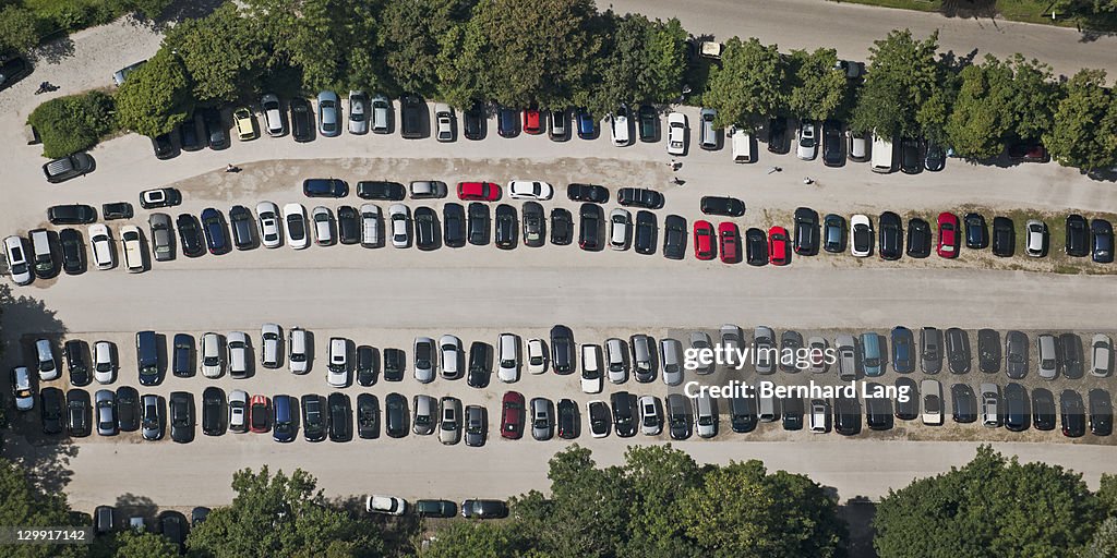 Car park, aerial view