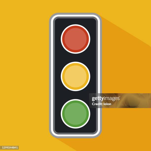 traffic lights symbol with shadow - stoplight stock illustrations