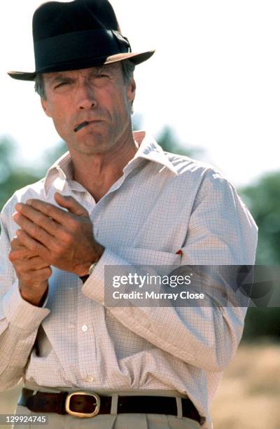 American actor Clint Eastwood as filmmaker John Wilson in the film 'White Hunter Black Heart', 1990.