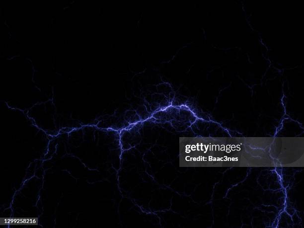 powerful ightning - digtal abstract art - lighting background stock-fotos und bilder