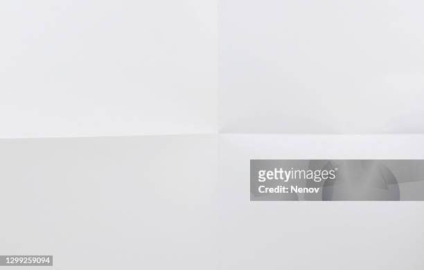 texture of crumpled white paper background - folded stock pictures, royalty-free photos & images