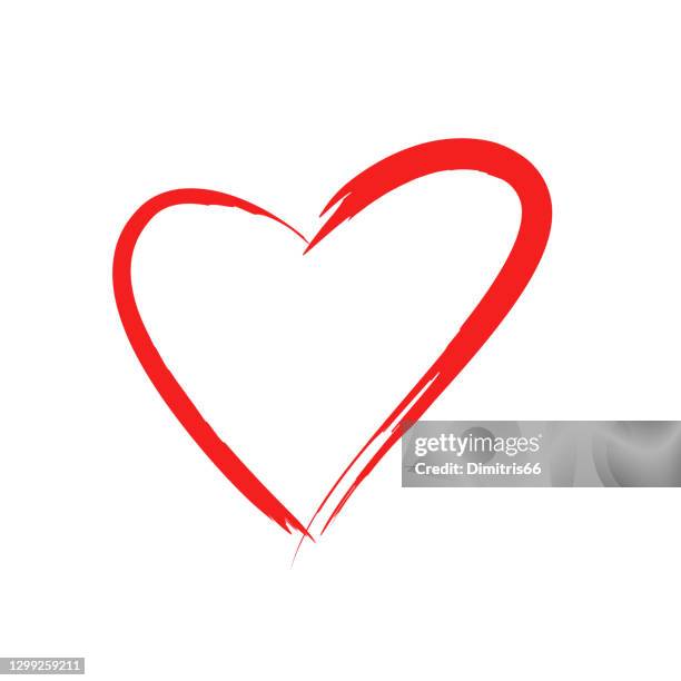 ilustraciones, imágenes clip art, dibujos animados e iconos de stock de icono del corazón del garódlo dibujado a mano vectorial - símbolo en forma de corazón