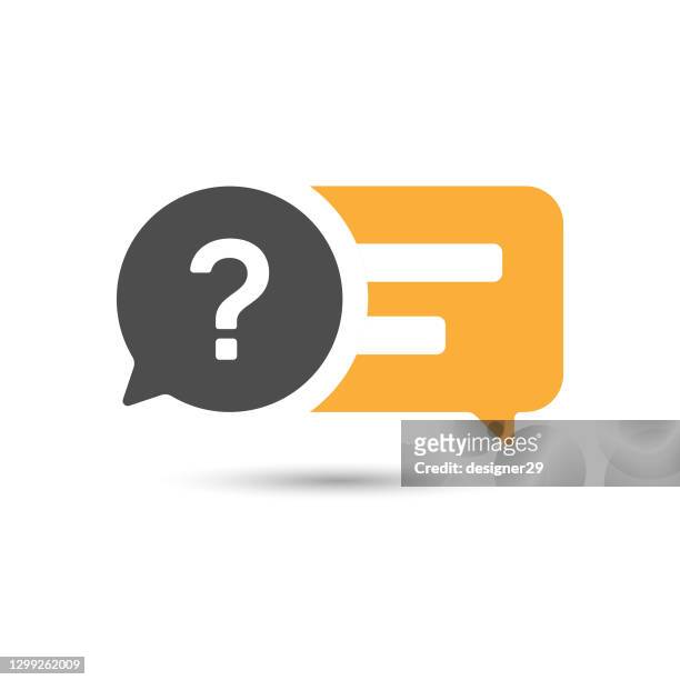 feedback and question - answer speech bubbles icon vector design. - customer engagement icon stock illustrations