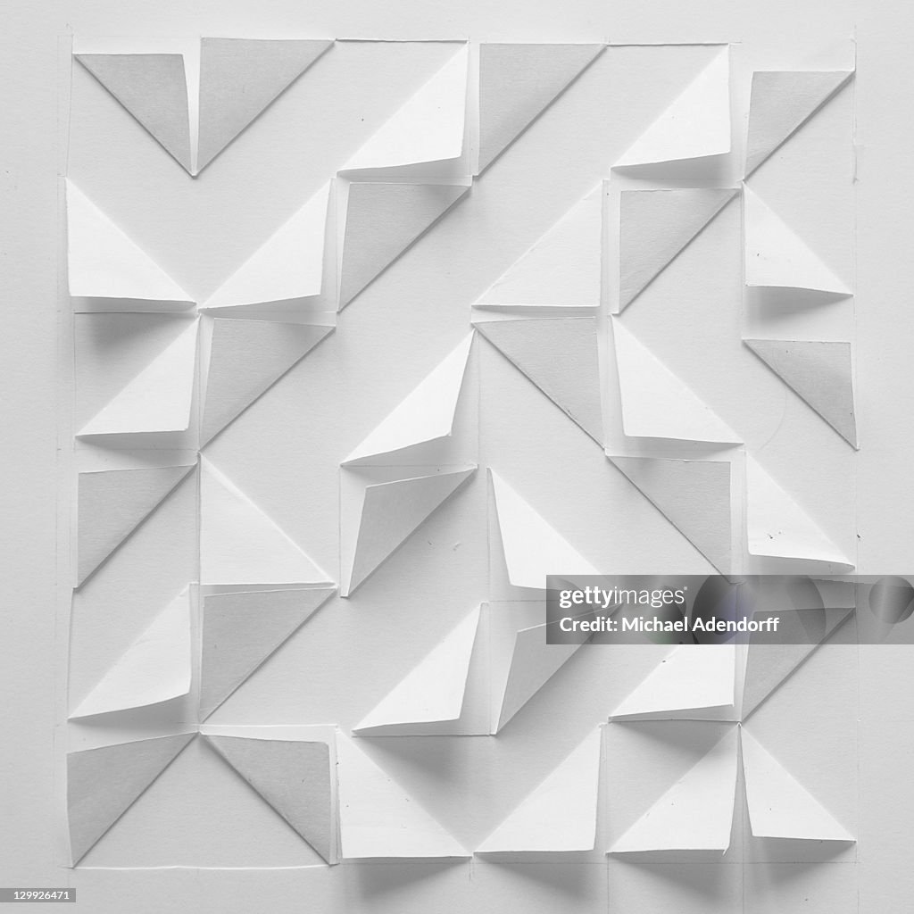Abstract paper design in white