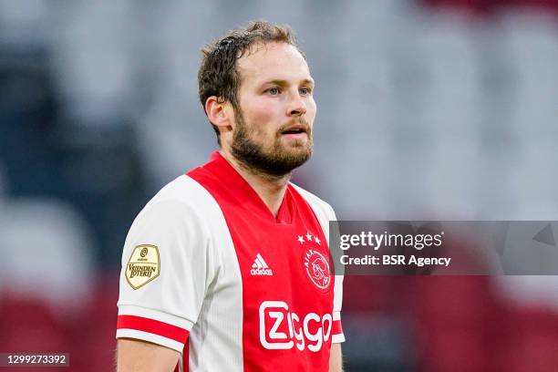 Daley Blind of Ajax during the Dutch Eredivisie match between Ajax and Willem II at Johan Cruijff Arena on January 28, 2021 in Amsterdam, Netherlands