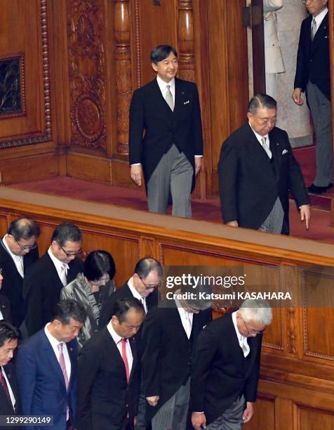 Emperor Naruhito, who enthroned the new emperor in last May, attends the extraordinary Diet session, August 1 Tokyo, Japan.