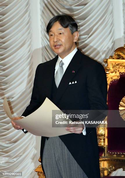 Emperor Naruhito, who enthroned the new emperor in last May, attends the extraordinary Diet session, August 1 Tokyo, Japan.