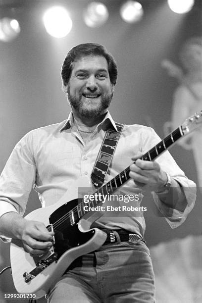 Steve Cropper of Booker T and The MG's performing at a 'Guitar Greats' concert at the Capitol Theater in Passaic, New Jersey on November 3, 1984.