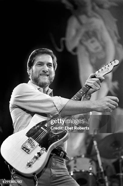 Steve Cropper of Booker T and The MG's performing at a 'Guitar Greats' concert at the Capitol Theater in Passaic, New Jersey on November 3, 1984.