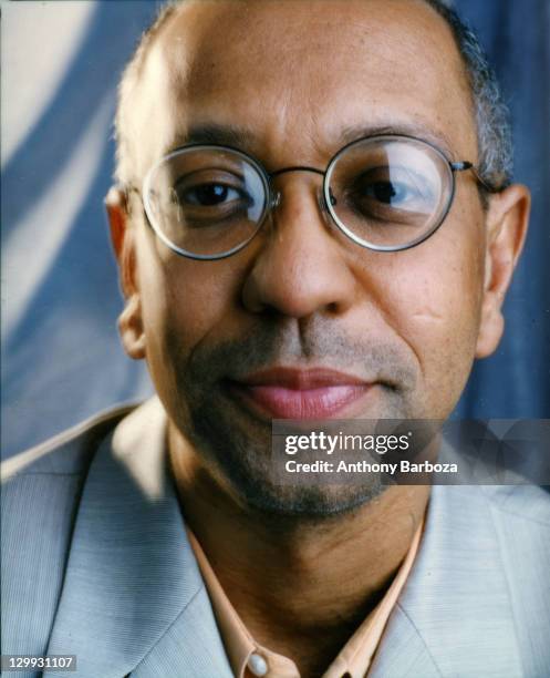 Headshot portrait of Tony Award-winning American theatre director and playwright George C. Wolfe, New York, New York, 1997.