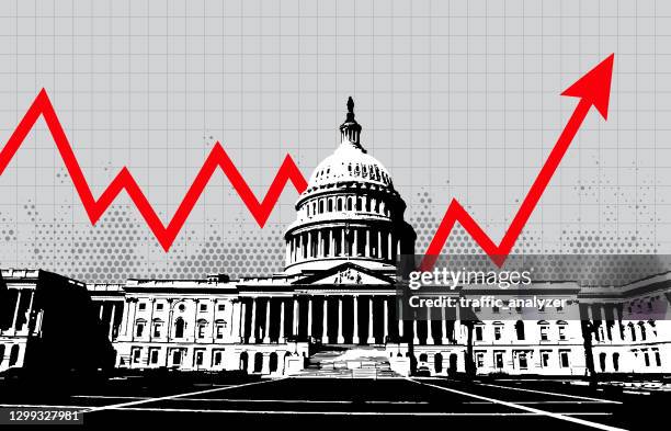 bildbanksillustrationer, clip art samt tecknat material och ikoner med washington dc finansiell bakgrund - ekonomi