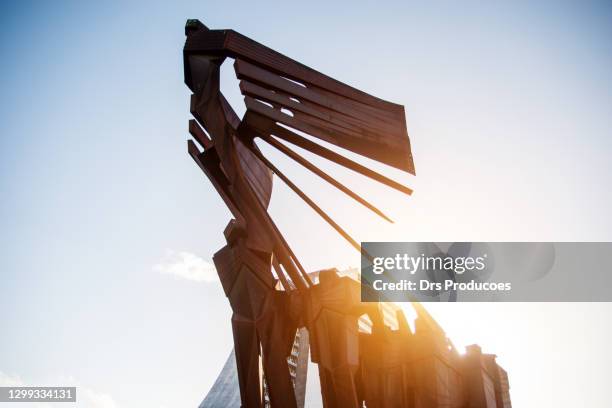 monument to the azoreans (açorianos) - porto alegre stock pictures, royalty-free photos & images