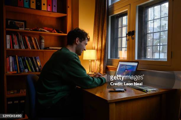 Lucas Strange continues to study for his degree in physics via online learning sessions from his room in Gonville and Caius College at the University...
