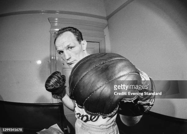 British heavyweight boxer Henry Cooper on the day of his fight with Muhammad Ali at Highbury Stadium in London, UK, 21st May 1966.