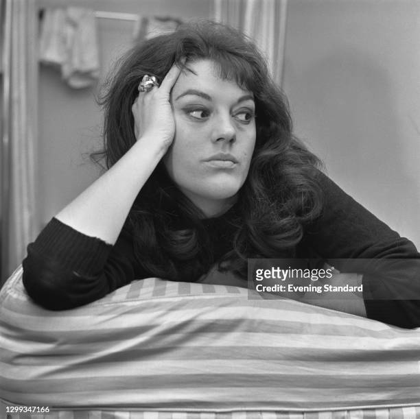 British actress Carolyn Jones , star of the television show 'Z Cars', UK, 3rd December 1966.