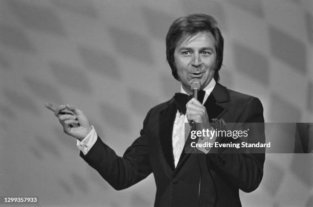 English comedian and singer Des O'Connor , UK, March 1972.