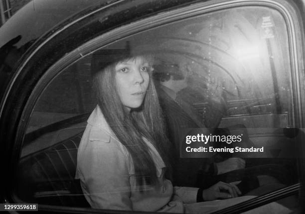 English fashion model Penelope Tree after her arrest on a drugs charge for possession of cocaine, UK, 31st October 1972.