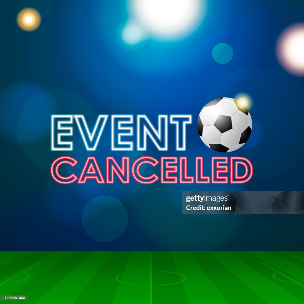 Fotbollssport evenemang inställt