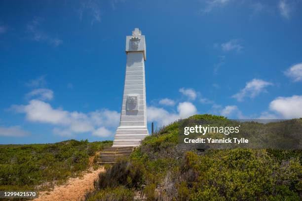 vasco da gama monument at cape point nature reserve - cape point stock pictures, royalty-free photos & images