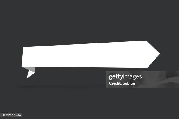 white banner - design element on black background - chalk arrow stock illustrations