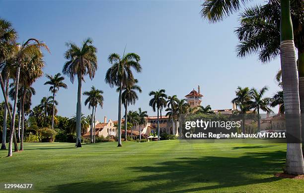 General view during a photo shoot with Donald Trump and Melania Trump at the Mar-a-Lago Club on March 26, 2011 in Palm Beach, Florida. Melania's...