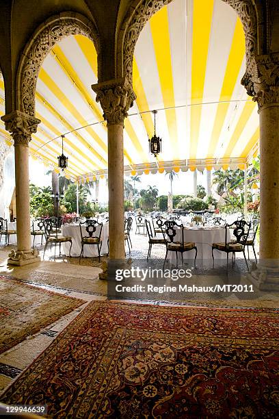 General view during a photo shoot with Donald Trump and Melania Trump at the Mar-a-Lago Club on March 26, 2011 in Palm Beach, Florida. Melania's...