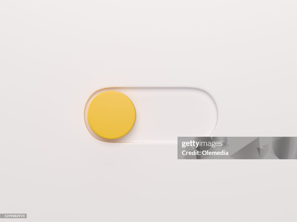 Conceito de chave de botão abstrato 3d