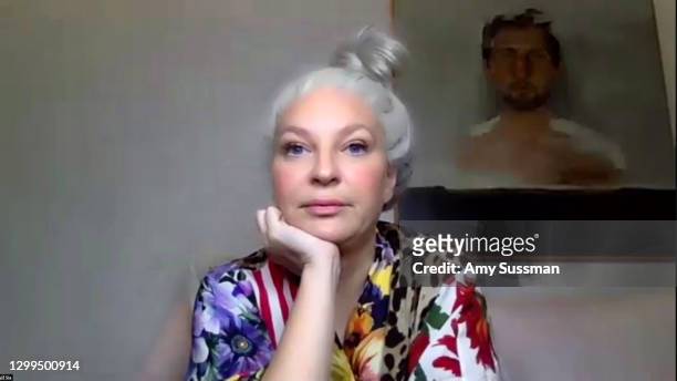 In this screengrab, Sia speaks at the 2021 HFPA Women Breaking Barriers Sundance Panel during the 2021 Sundance Film Festival on January 30, 2021 in...