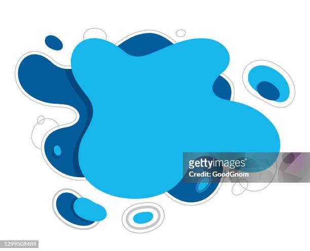liquid blue abstract - puddles stock illustrations