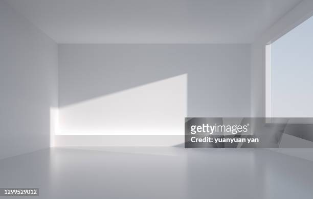 3d rendering exhibition background - empty showroom stock-fotos und bilder